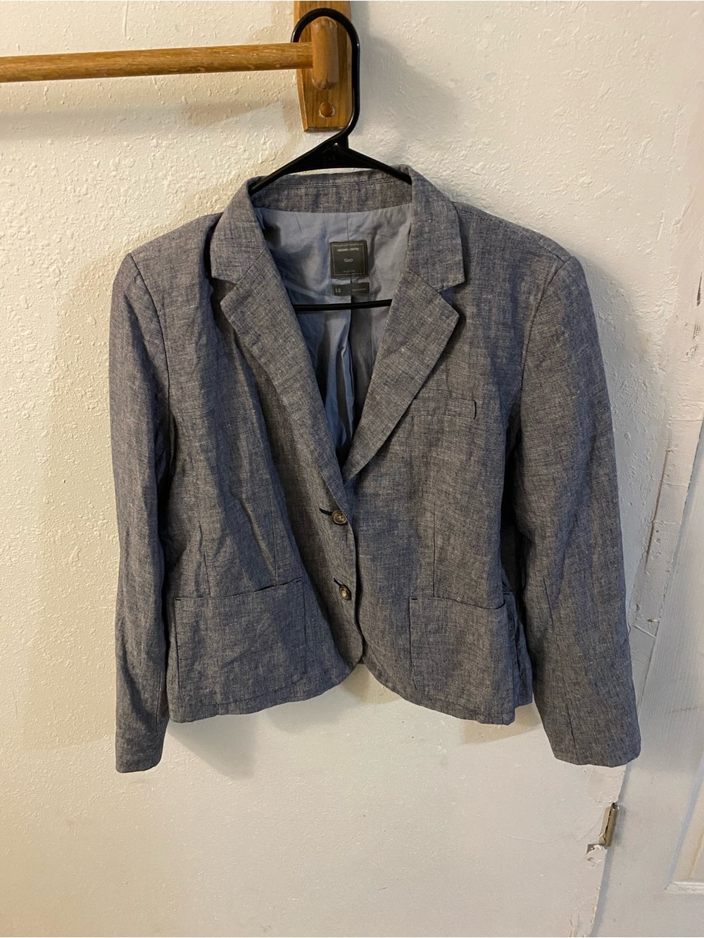 GAP Women's Slate Blue Notch Lapel Blazer